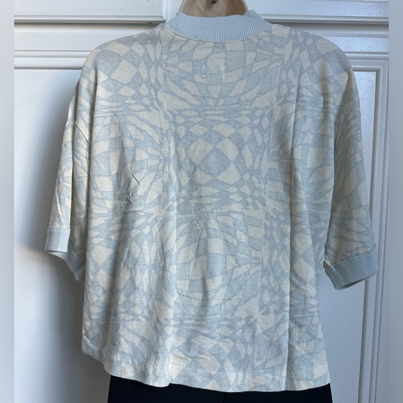 Urban Outfitters BDG Mock Neck Geometric Pattern Shirt. Size XS. BlueCream. - Picture 2 of 9